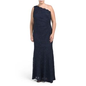 NWT Decode 1.8 Lace One Shoulder Gown Size 22